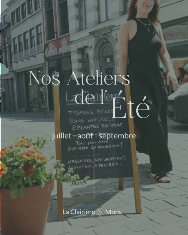🌞 Cet été, on se retrouve à La Clairière pour faire le plein d’inspirations !

Envie d’apprendre, de tester, de papoter, de cuisiner, de vous chouchouter ?
En plus de nos rendez-vous du jeudi, on lance les nouveaux ateliers du samedi matin: Ghee maison, petit-déjeuner sain, massage jambes légères… des moments simples et concrets pour explorer ce qui vous inspire.

👉 Faites défiler les slides pour découvrir le programme :

🍲 La Popotte du jeudi, l'incontournable !
🧈 L’atelier Ghee
🍳 Le brunch sain
🦵 Les jambes légères

✨ Réservez votre place en quelques clics, via notre site internet. On vous attend avec plaisir !